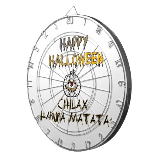 Rustig en ontspannen Happy Halloween Collectie Dartbord (Voorkant Rechts)