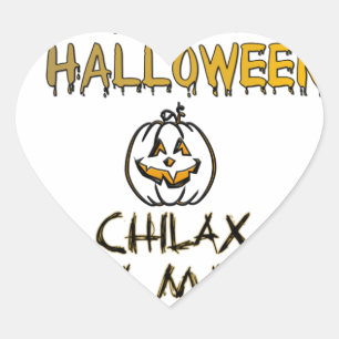 Rustig en ontspannen Happy Halloween Collectie Hart Sticker