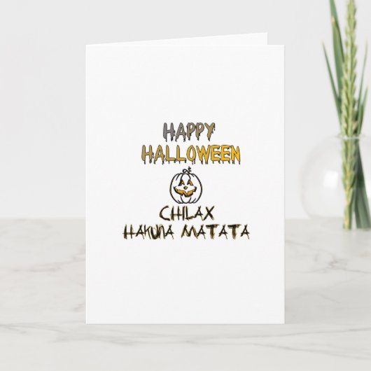 Rustig en ontspannen Happy Halloween Collectie Kaart (Voorkant)