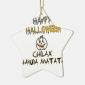 Rustig en ontspannen Happy Halloween Collectie Keramisch Ornament (Links)