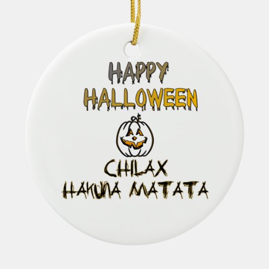 Rustig en ontspannen Happy Halloween Collectie Keramisch Ornament (Voorkant)