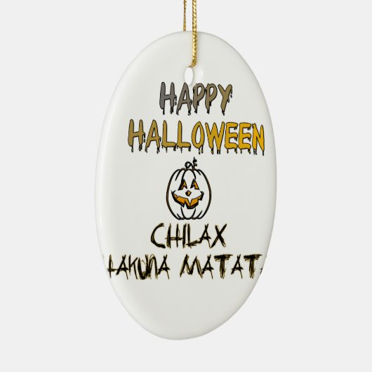 Rustig en ontspannen Happy Halloween Collectie Keramisch Ornament (Rechts)