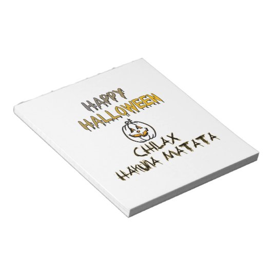 Rustig en ontspannen Happy Halloween Collectie Notitieblok (Schuin)