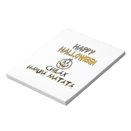 Rustig en ontspannen Happy Halloween Collectie Notitieblok (Linkerzijde)
