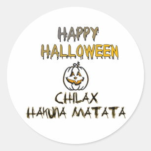 Rustig en ontspannen Happy Halloween Collectie Ronde Sticker