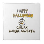 Rustig en ontspannen Happy Halloween Collectie Tegeltje (Voorkant)