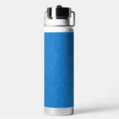 rustig en sereen blauw achtergrondpatroon met werv waterfles (Achterkant)