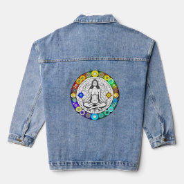Rustig en serene vreedzame meditatie denim jacket