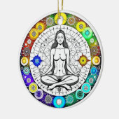 Rustig en serene vreedzame meditatie keramisch ornament (Links)