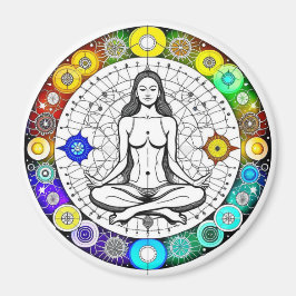 Rustig en serene vreedzame meditatie magneet