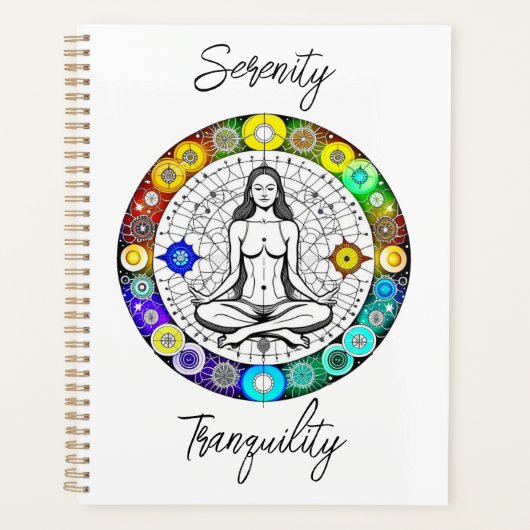 Rustig en serene vreedzame meditatie planner (Voorkant)