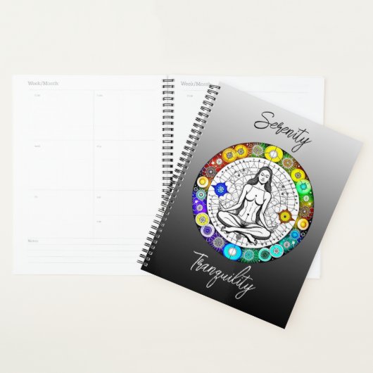 Rustig en serene vreedzame meditatie planner (Display)