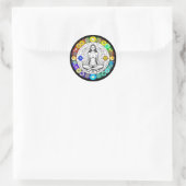 Rustig en serene vreedzame meditatie ronde sticker (Tas)