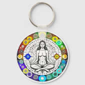 Rustig en serene vreedzame meditatie sleutelhanger (Voorkant)