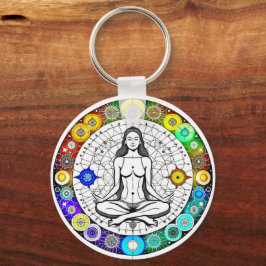Rustig en serene vreedzame meditatie sleutelhanger
