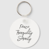 Rustig en serene vreedzame meditatie sleutelhanger (Achterkant)