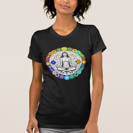 Rustig en serene vreedzame meditatie t-shirt (Voorkant)