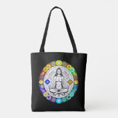 Rustig en serene vreedzame meditatie tote bag (Achterkant)