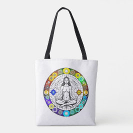 Rustig en serene vreedzame meditatie tote bag