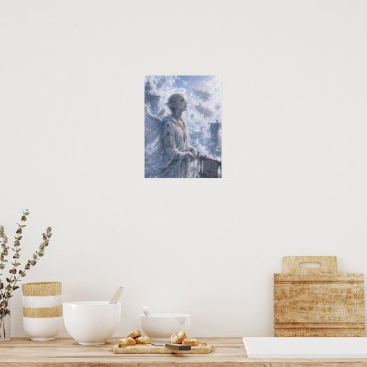 Rustig / Engel / Wolkenhaven Poster (Keuken)