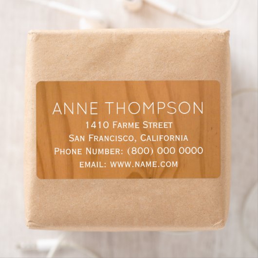 rustig faux, helder hout met naam etiket (Insitu)