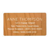 rustig faux, helder hout met naam etiket (Voorkant)