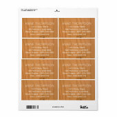 rustig faux, helder hout met naam etiket (Full Sheet)