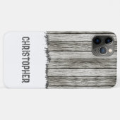 Rustig faux-hout: voeg grijs en wit toe Case-Mate iPhone case (Achterkant (horizontaal))