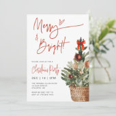 Rustig Festief Kerstfeest met Kerstparty Kaart (Staand voorkant)