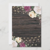 Rustig Floral wood Lace Birthday Kaart (Achterkant)