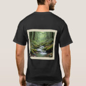 Rustig Forest Stream T-shirt ontwerp (Achterkant)