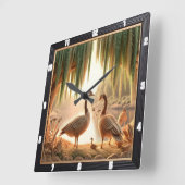 Rustig ganzenbos vierkante klok (Hoek)