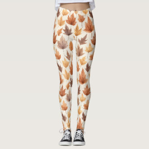 Rustig, gedroogd esdoornloof leggings