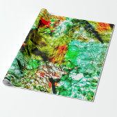 Rustig geel abstract inpakpapier, Schitterend zonn Cadeaupapier (Uitgerold)