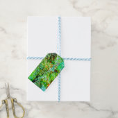 Rustig gele abstracte cadeaubijlage,Schitterende g Cadeaulabel (Met Touw)