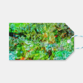 Rustig gele abstracte cadeaubijlage,Schitterende g Cadeaulabel