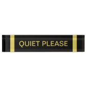 Rustig Gelieve te ondertekenen Desk Naam Bord Naambordje (Voorkant)