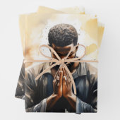 Rustig geloof: de biddende toewijding van een zwar inpakpapier vel (In situ)