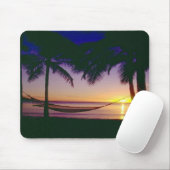Rustig, geniet van de zonsondergang in deze hammoc muismat (Met muis)