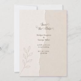 Rustig Gescheurd Papier Minimale Trouw Botanicals Kaart