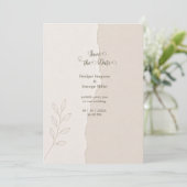 Rustig Gescheurd Papier Minimale Trouw Botanicals Kaart (Staand voorkant)
