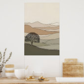 Rustig gestructureerd landschap poster (Keuken)