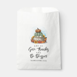 Rustig Gezegende Thanksgiving Zonnebloem Pompoen G Bedankzakje