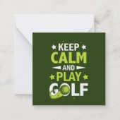 rustig golf spelen en tekstsport toevoegen notitiekaartje (Voorkant)