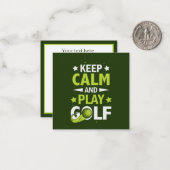 rustig golf spelen en tekstsport toevoegen notitiekaartje (Voorkant / Achterkant in situ)