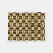 Rustig gouden geweven mandpatroon fleece Bla Deken (Voorkant (Horizontaal))