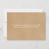 Rustig gouden hart script kerst bedankkaart (Achterkant)