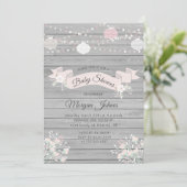 Rustig grijs Baby shower (Staand voorkant)