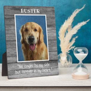 Rustig grijs houten hond huisdier herinnering foto fotoplaat