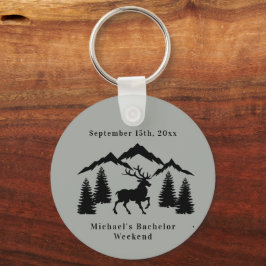 Rustig grijze bok jacht vrijgezellenweekend sleutelhanger